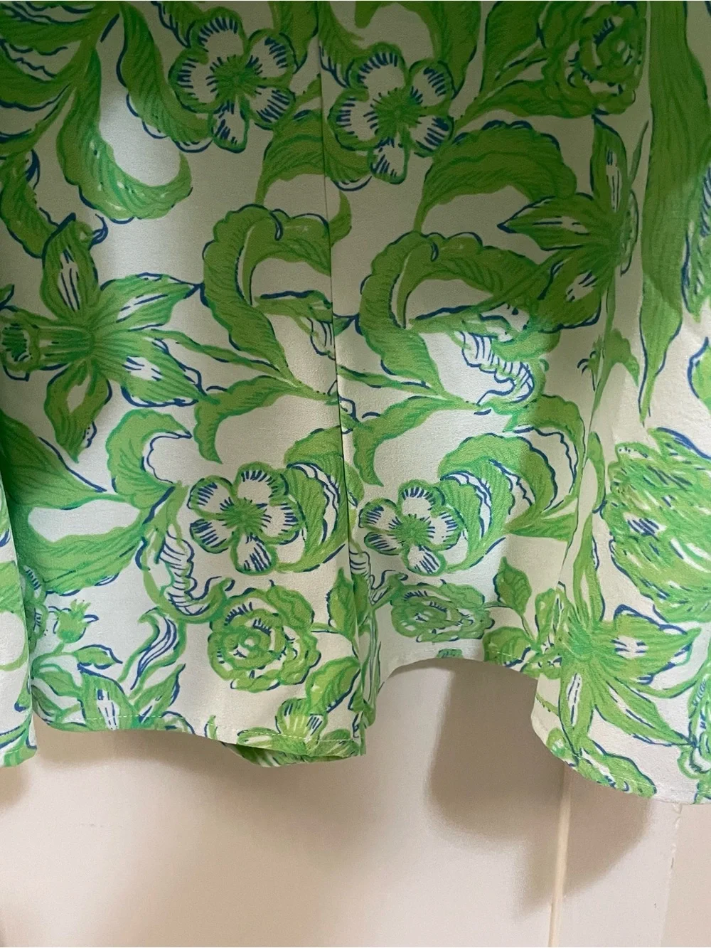 Lilly Pulitzer Green white blue anders skirted romper size large - Picture 5 of 10